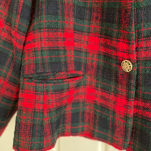 Talbots Red & Green Tweed Jacket - Picture 6 of 7
